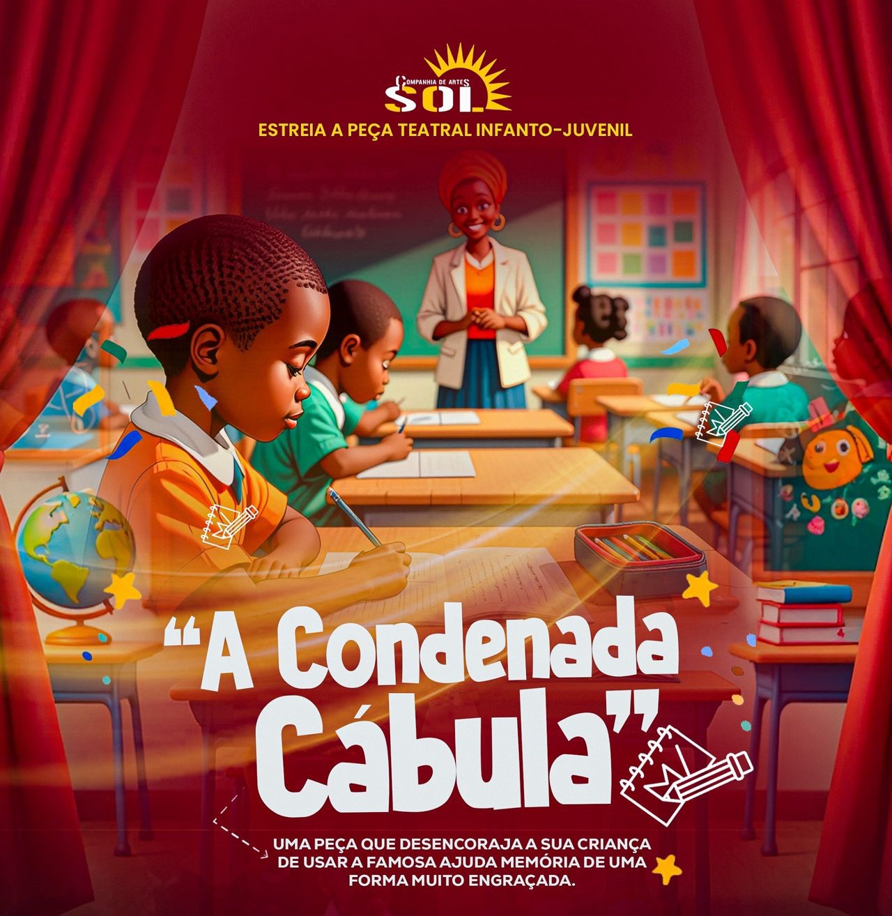 Companhia de Artes Sol estreia peça educativa “A Condenada Cábula” em Luanda
