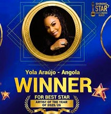 Yola Araújo distinguida como Melhor Artista Estrela do Ano nos Shining Stars Africa Awards 2026