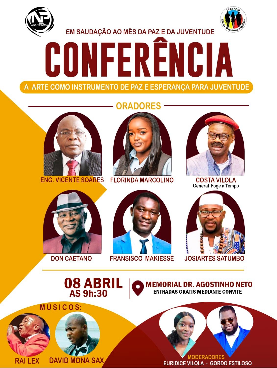 Arte convoca juventude à paz no Memorial Dr. Agostinho Neto