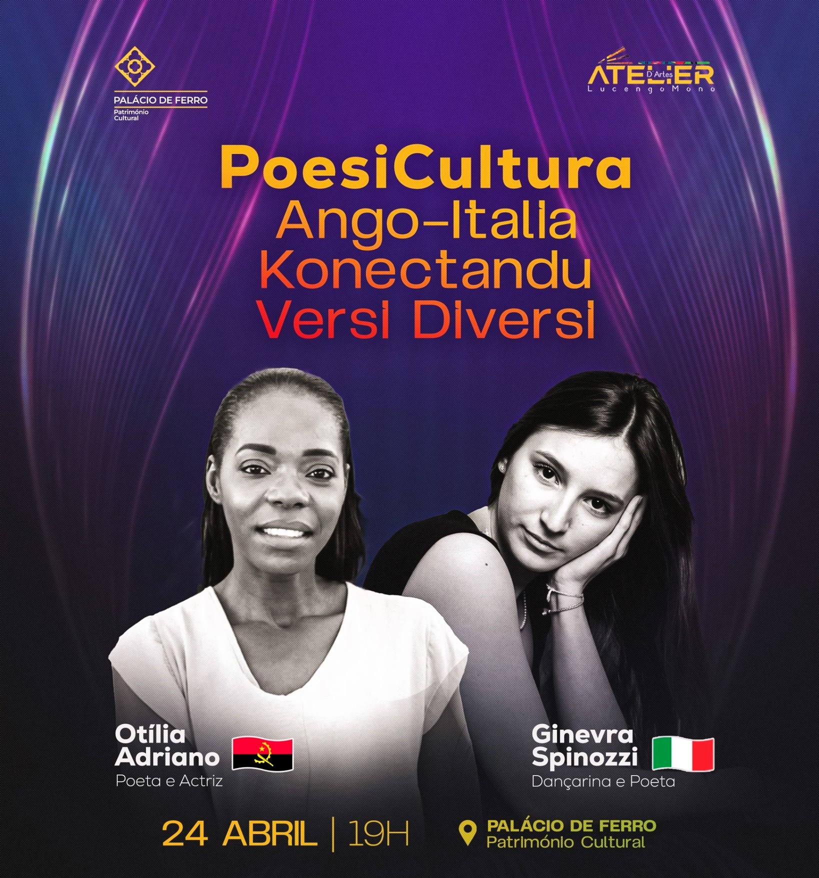 PoesiCultura une Angola e Itália no Palácio de Ferro com fusão de artes e identidades