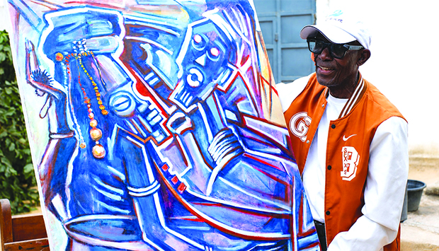 Matondo Alberto apresenta “Nsinga ya Mfumu” e revisita quatro décadas de identidade na pintura