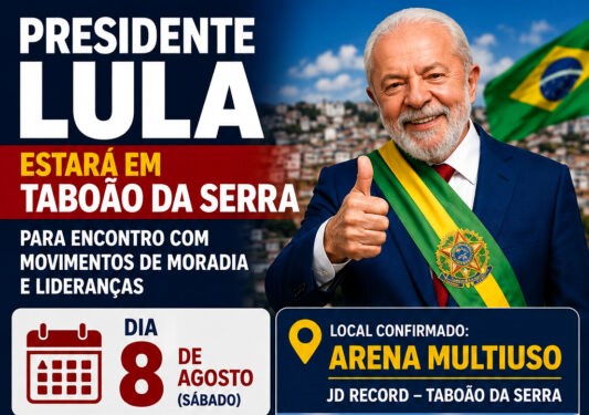 Taboão da Serra prepara-se para receber Presidente Lula em agenda dedicada à habitação popular