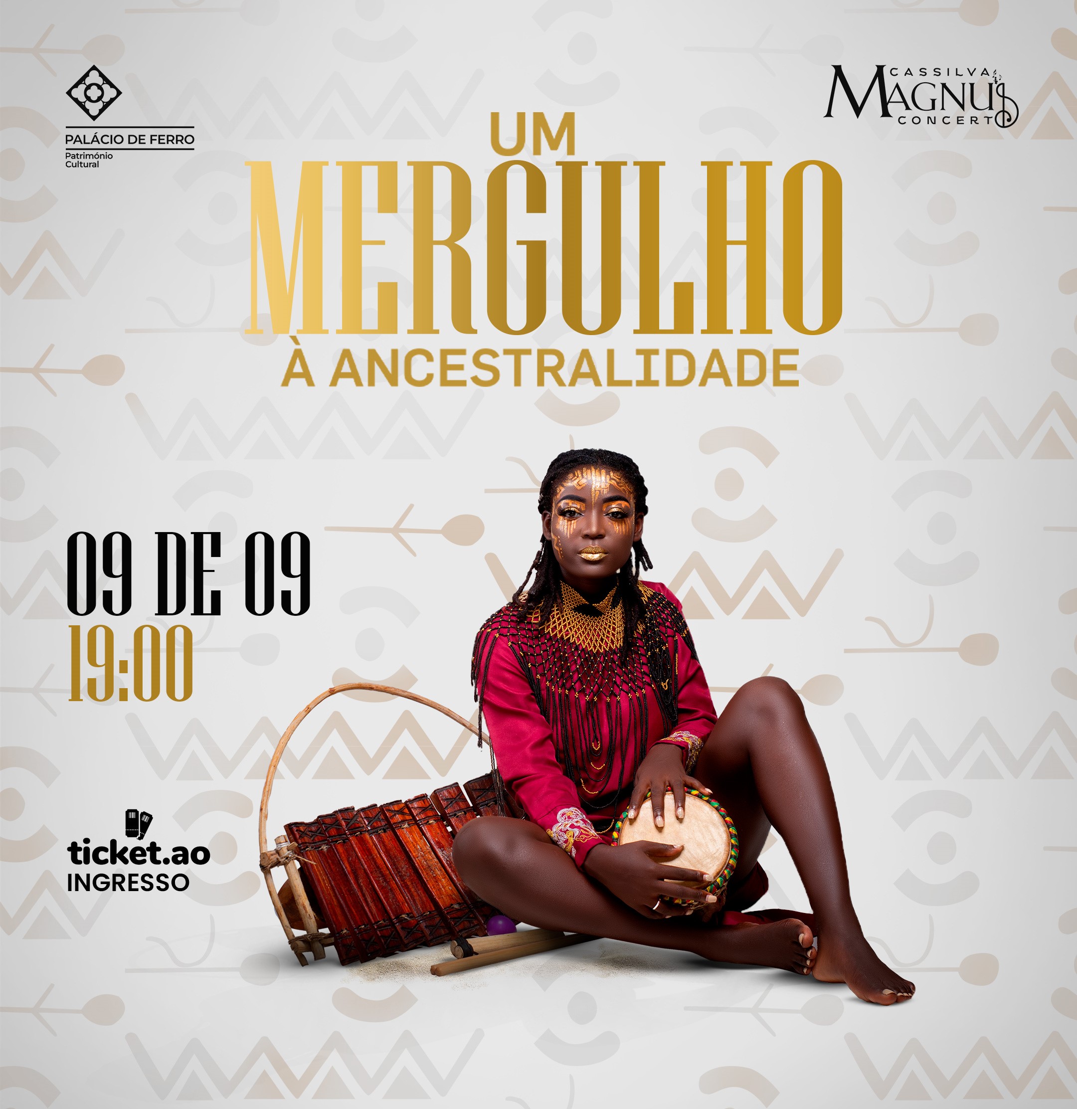 Cassilva propõe mergulho na ancestralidade africana através da percussão no Palácio de Ferro