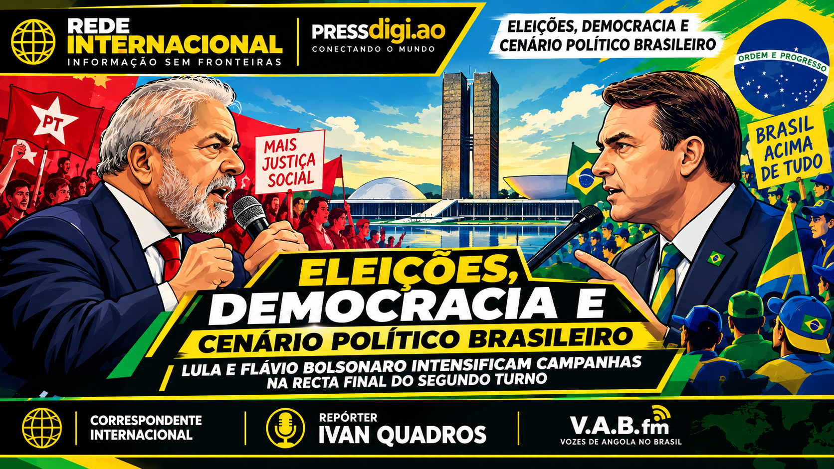 LULA E FLÁVIO BOLSONARO INTENSIFICAM CAMPANHAS NA RECTA FINAL DO SEGUNDO TURNO