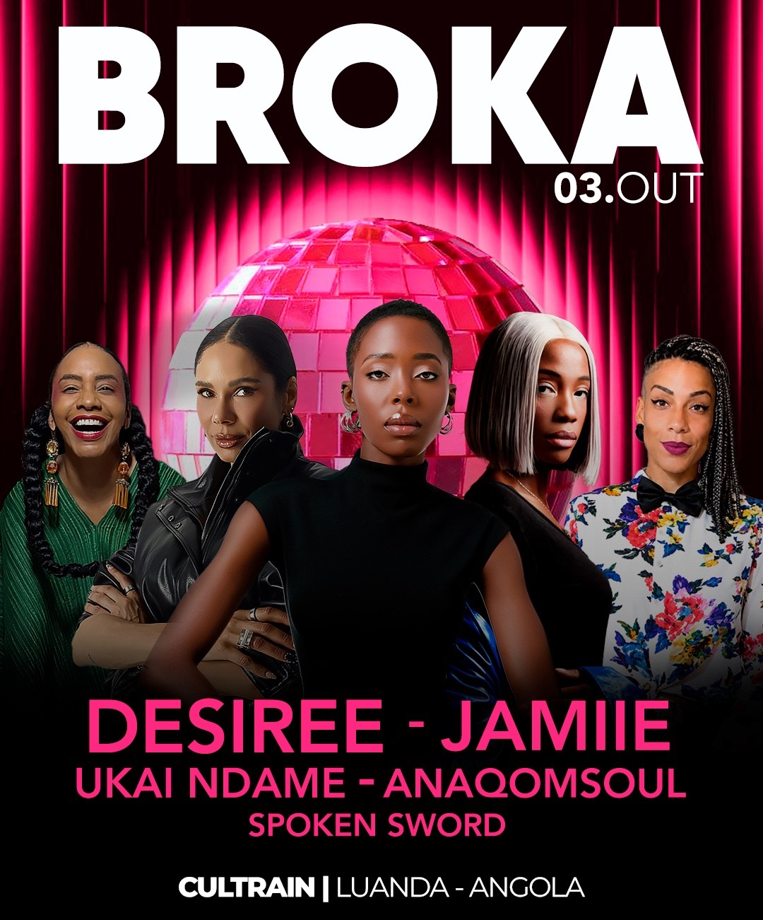 BROKA LEVA MÚSICA, ELECTRÓNICA E SPOKEN WORD AO CULTRAIN EM LUANDA
